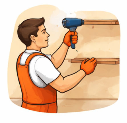 Carpentry repairs Sheffield – handyman fixing wooden shelves and fittings
