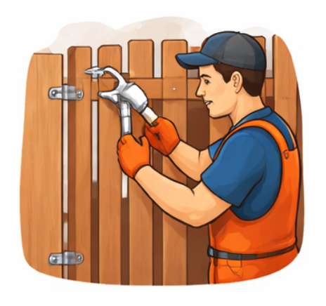 Fence and gate repair Sheffield – fixing wooden garden fence and gate